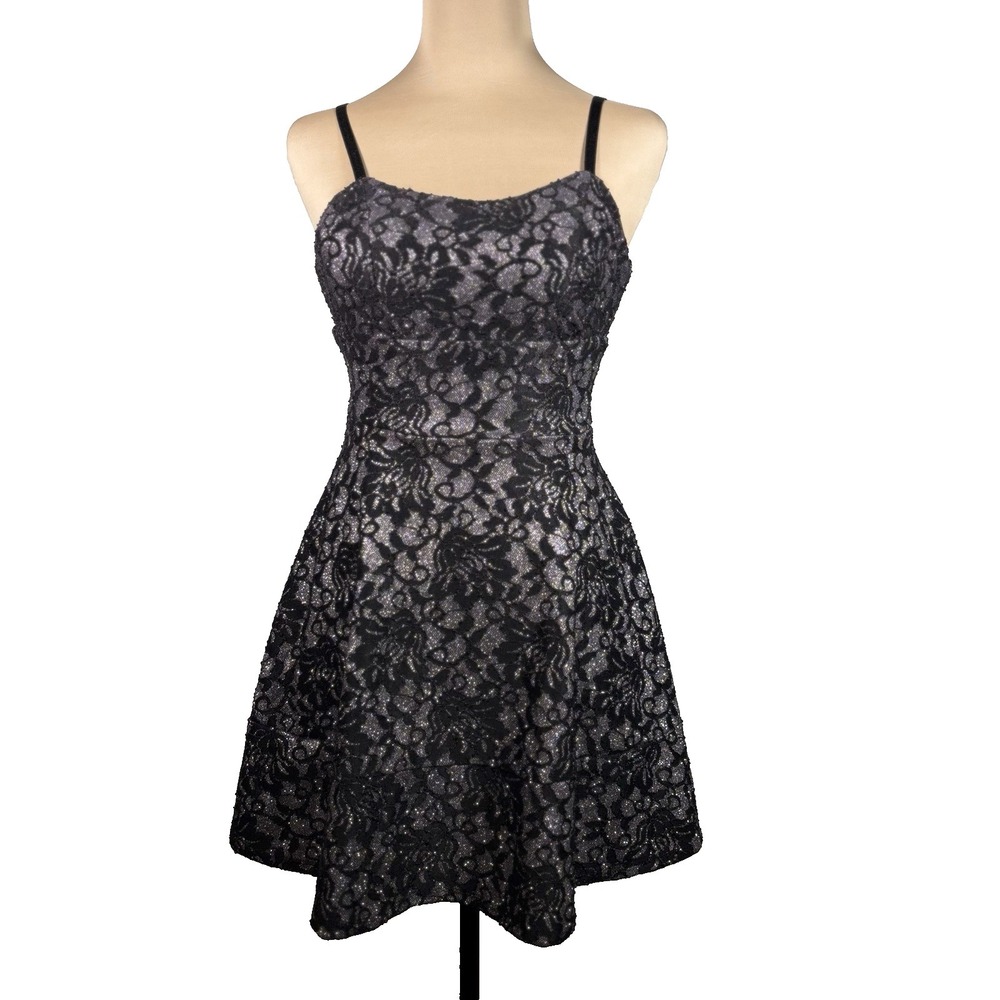 Speechless Y2K Dark Coquette Fairy Dress Size 0 Romantic Floral Hoco Party Flare